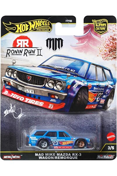 HOT WHEELS Premium Mad Mike Mazda RX-3 Wagon – Car Culture Ronin Run II – Met...