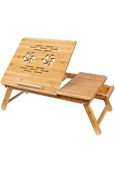 OEM Foldable BAMBOO laptop table with Ergonomic design