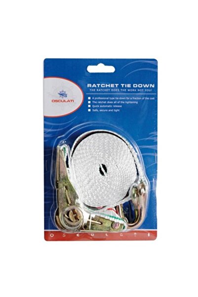 OSCULATI Colored polyester strap with hook 25 mm, 200 cm -