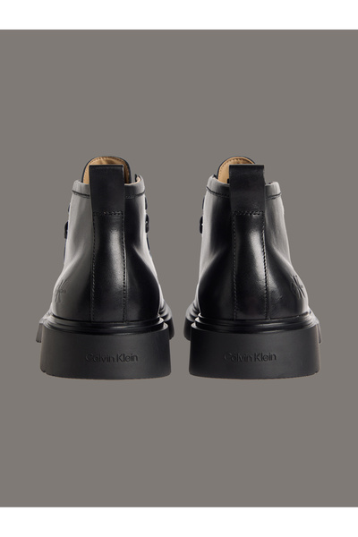 Calvin Klein Smooth Leather Lug Sole Desert Boots