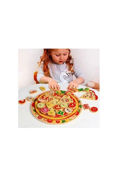 OEM Montessori Wooden Pizza Toy for Children — Educational Set with Slices, Toppings, Tray & Accessori