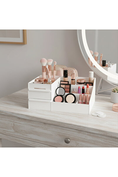 Rembox Multi-Purpose Makeup & Jewelry Organizer with Two Drawers – Modern and Stylish