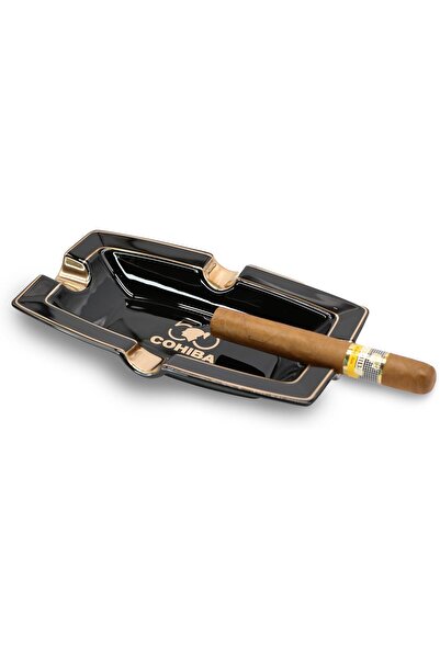 COHİBA 50 Anniversary Cigar Ashtray 4 Slot Ashtray – Black