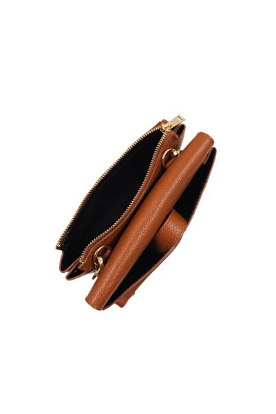 Posete Fagaras Zlatica Leather Purse - Cognac, Casual Bag Made of Genuine Leather, Handbag, Bags