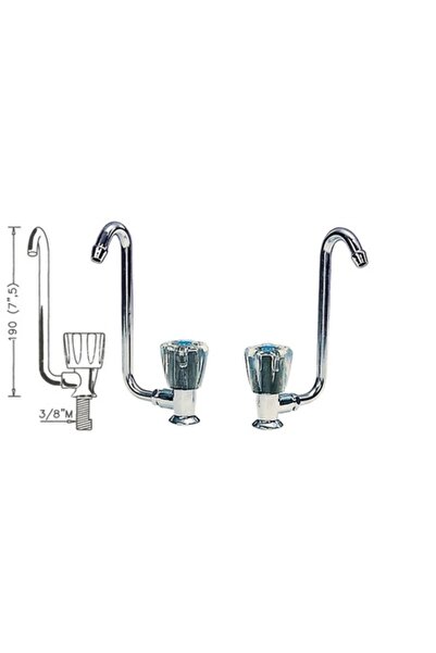 GFN Right tap, chrome-plated brass with folding nozzle, Ø 10 mm, cold water