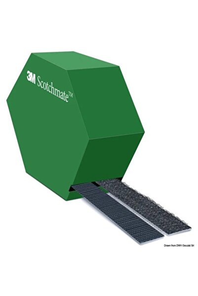 OSCULATI 3M Bi-Adhesive Hook Fastening System for Upholstery, High-Temp Resistant, 2 rolls 25mm x 5m, Black