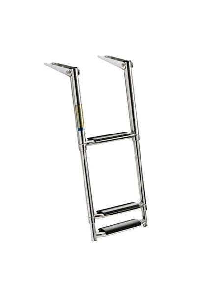 OSCULATI Scară telescopică mare AISI316 neagră cu 3 trepte,