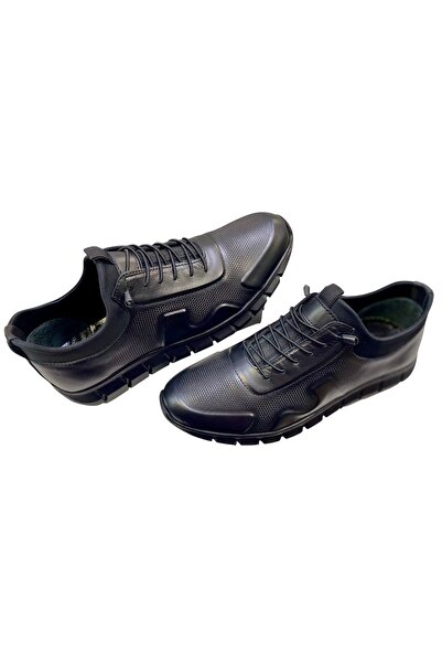 SULA Men's Mocassins with Rubber Laces, Leather on the Inside and Outside, Rubber Sole, Casual