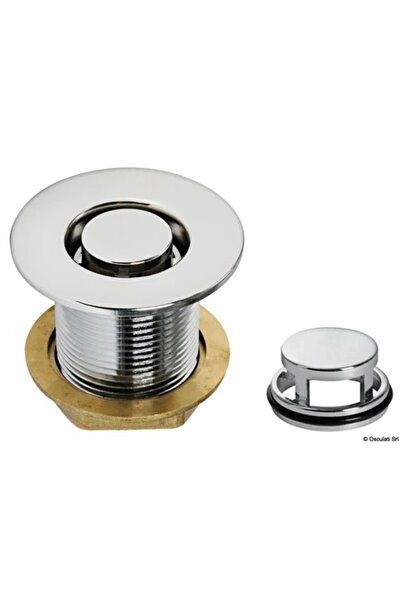 OSCULATI Scurgere filetată 1 1/4" cu conector furtun, alamă cromată din două piese, filtru detașabil