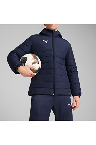 Puma Teamadditions Hooded Padded Jacket 65979506 Men's Navy Blue Sports Coat
