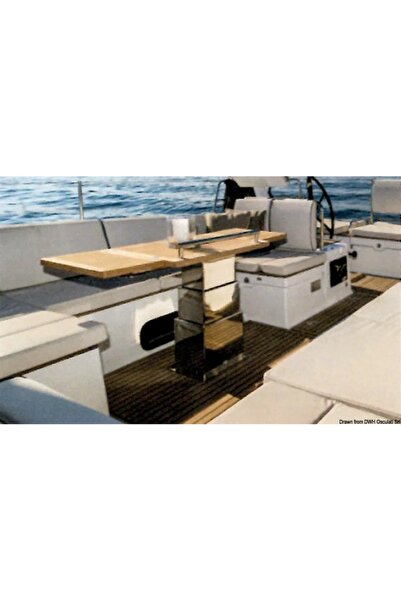 OSCULATI Electric Square Pedestal, 2 or 3-stage, for Tables, 12/24V