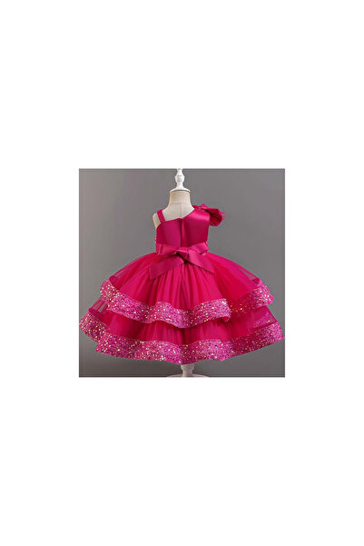 One Derya Elegant party dress for girls, shiny sequin applications, decorative pearls