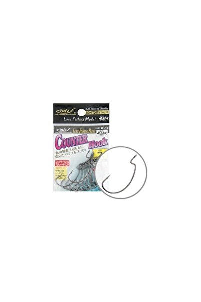 EnergoTeam Maruto ODZ Counter ZH-19 Offset Hook, Black Nickel, Eyelet, 2 mm, for Fishing in Snaggy Areas
