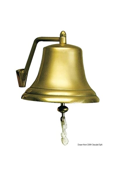 OSCULATI Clopot de navă din bronz, omologat RINA, 210 mm, lustruit oglindă, c...
