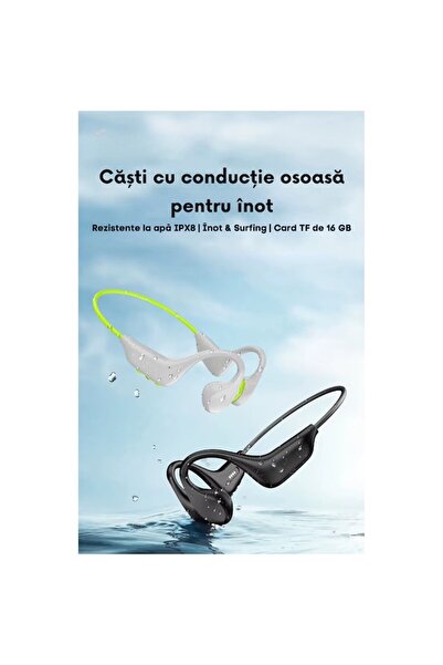 Tovstore Langsdom BE20 Bone Conduction Bluetooth Open-Ear Headphones (Green-Grey)