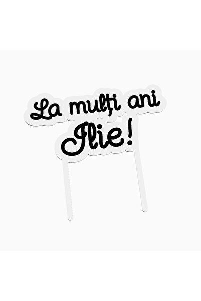 OEM Cake topper pentru tort aniversare, cu textul La multi ani Ilie