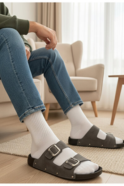 Esem Anatomical Sole Four Seasons Double Buckle Men's Slippers.