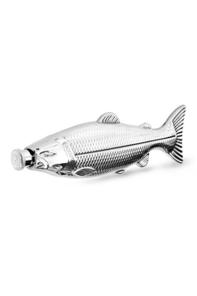 DELPHİN BOOST stainless steel hip flask 140ml, fish-shaped, 7x4x22cm, set of 1