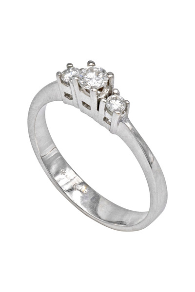 Gold Inel Aur de 18K cu Diamante