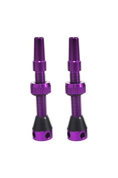Valve Tubeless Presta Valves (Set of 2), 44 mm, 5 air outlets, Purple