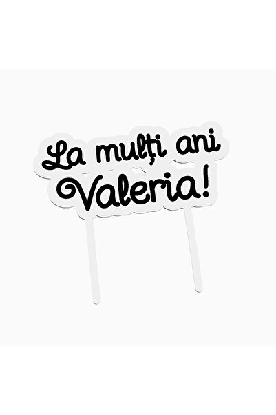 OEM Cake topper for birthday cake, with the text Happy Birthday Valeria