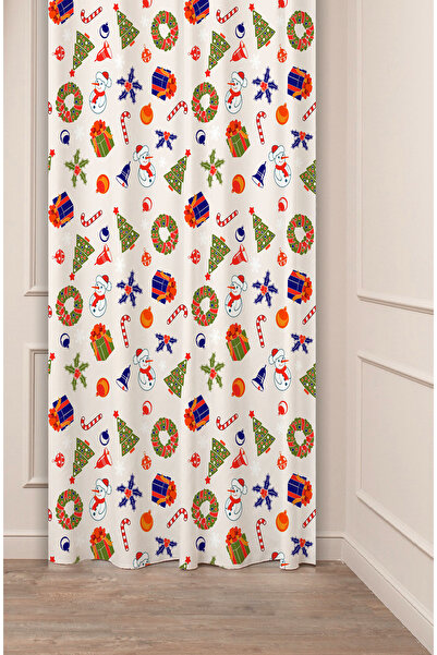 GREENDECOR Christmas Pine Tree Christmas Tree Snow New Year Christmas Patterned Specially Designed Digital Printed Background Curtain