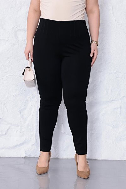 Siyezen Plus Size One Size Makes You Look Thin Steel Interlock Leggings Pants