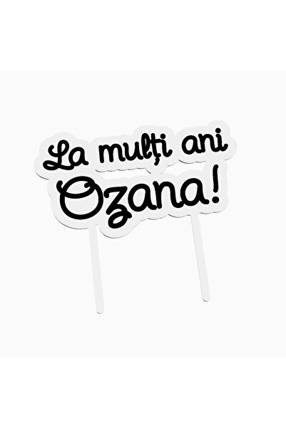 OEM Cake topper for birthday cake, with the text Happy Birthday Ozana