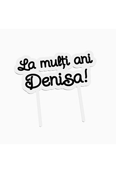OEM Cake topper for birthday cake, with the text Happy Birthday Denisa