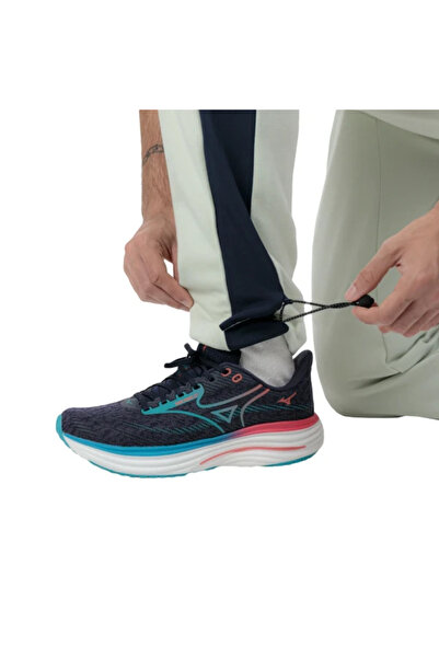 MIZUNO Athletics Track Pants Men's Sweatpants White / Navy Blue