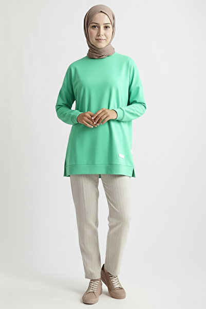 My City A5415 -2 Thread Thin Comfortable, Basic Plain Women's Long Sweatshirt