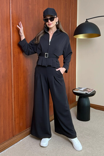 Marbella Women's Black Belted Modal Set