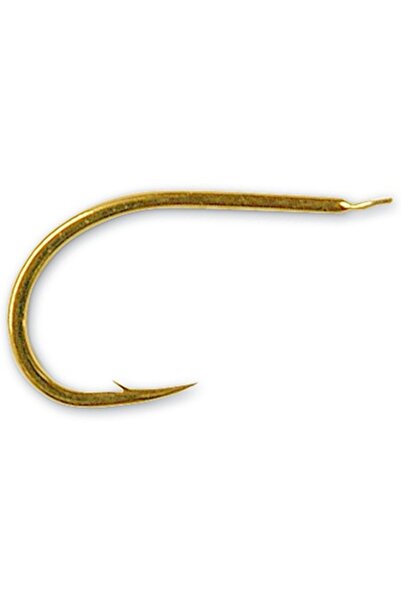 Mustad Cârlig pentru crap și porumb M.60151G Nr. 8 — Forjat cu aur, Cioc de papagal, 10 buc/pachet