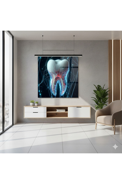 BLT DİZAYN Dental Nerve Structure 3D Glass Painting