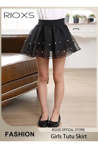 RIOXS Little Girls Tutu Skirt A-Line Layered Tulle Princess Dresses Dance Wea...