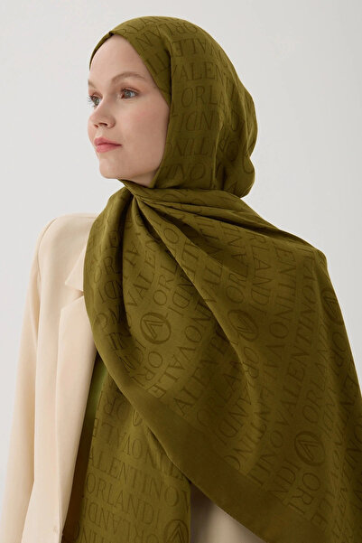 Valentino Orlandi Vo Logo Shawl - Oil Green