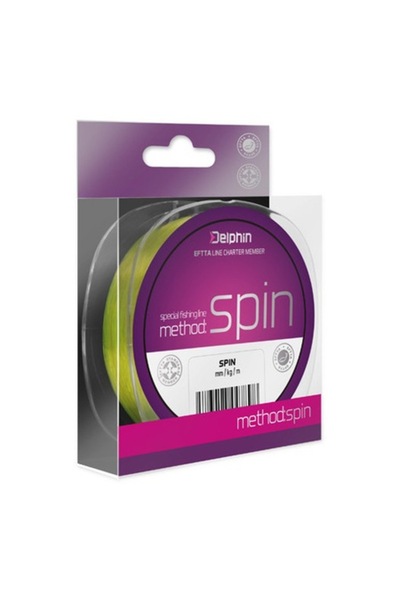DELPHİN Method SPIN Fishing Line, Yellow, Monofilament, 0.20mm, 8.2lbs