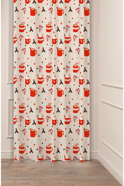 GREENDECOR Christmas Pine Tree Christmas Tree Snow New Year Christmas Patterned Specially Designed Digital Printed Background Curtain
