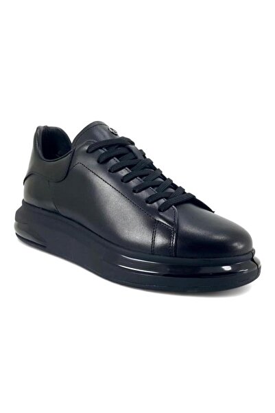 MARCOMEN 1843 Genuine Leather Casual Men's Shoes-Black
