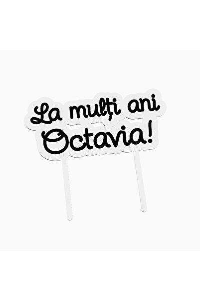 OEM Cake topper for birthday cake, with the text Happy Birthday Octavia