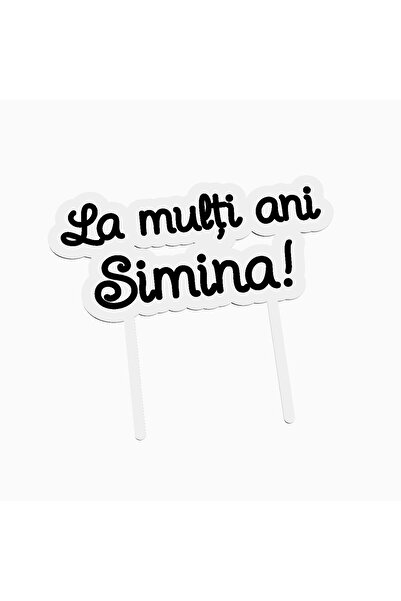 OEM Cake topper for birthday cake, with the text Happy Birthday Simina
