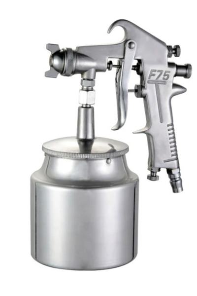 OEM Pistol de vopsit F-75 S cu aer comprimat + rezervor 750ml CUPA DEDESUBT