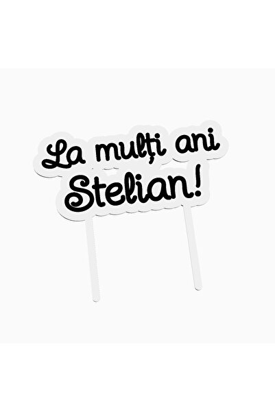 OEM Cake topper for birthday cake, with the text Happy Birthday Stelian