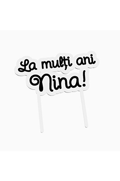 OEM Cake topper for birthday cake, with the text Happy Birthday Nina
