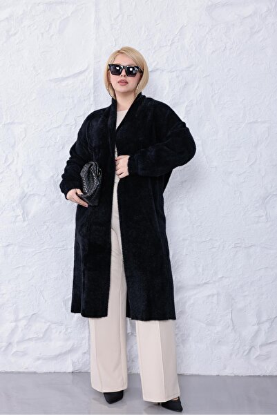 Siyezen Plus Size Bearded Long Cardigan