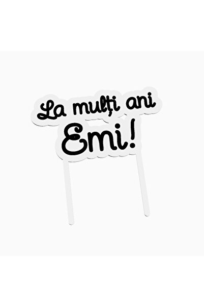 OEM Cake topper for birthday cake, with the text Happy Birthday Emi