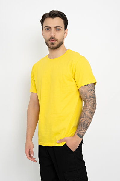 DAŞ ÜNİFORMA Crew Neck Casual Cotton Soft Textured Comfort Fit Basic T-Shirt