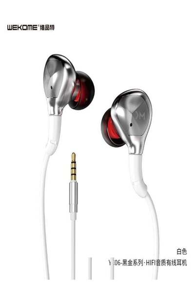 wekome سماعة أذن سلكية YC06 صوت عالي الدقة للجوال بمقبس ميكرو 3.5 مم