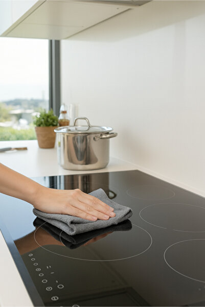 Orvila 3-Piece Gray Diamond Pattern Microfiber Glass Cloth General Cleaning Cloth Sensitive Surface Cleaning Cloth 40X40 cm