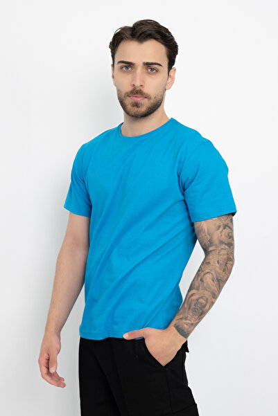 DAŞ ÜNİFORMA Crew Neck Casual Cotton Soft Textured Comfort Fit Basic T-Shirt